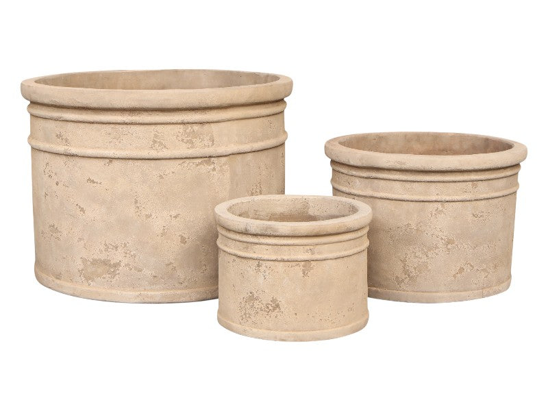 AMADORA KÆMPE ANTIK TERRACOTTA HAVEKRUKKER-Vietnam Ø70,Ø50,Ø35
