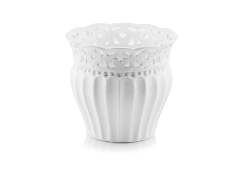 Mabella Urtepotte keramik - creme hvid