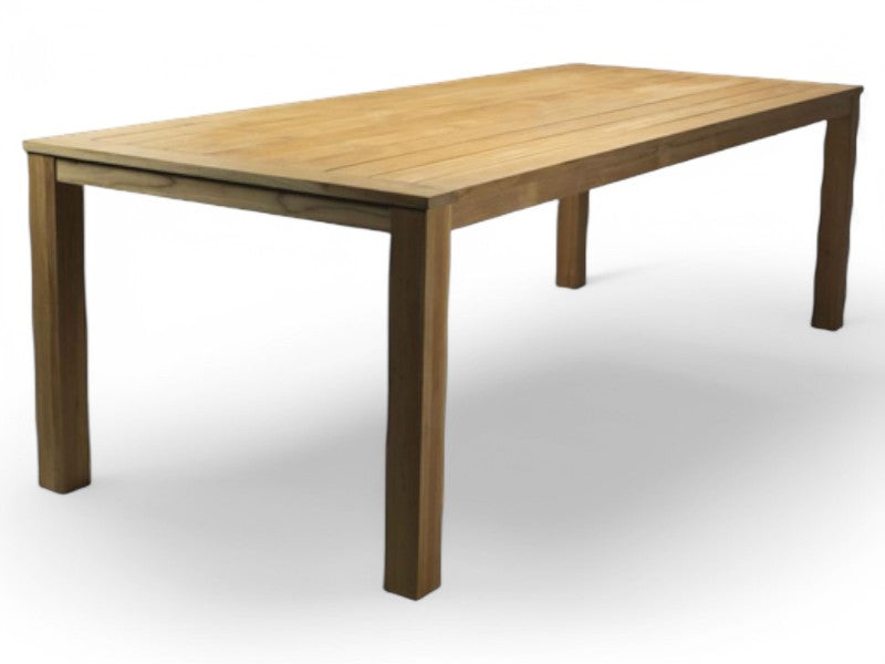 BEDFORD TEAK Havebord 200cm og 6 DOVER stabels havestole