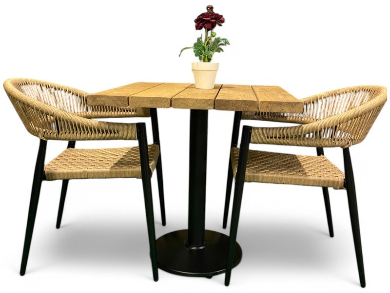 EGETRÆ Planke havebord og 2Teddy stole
