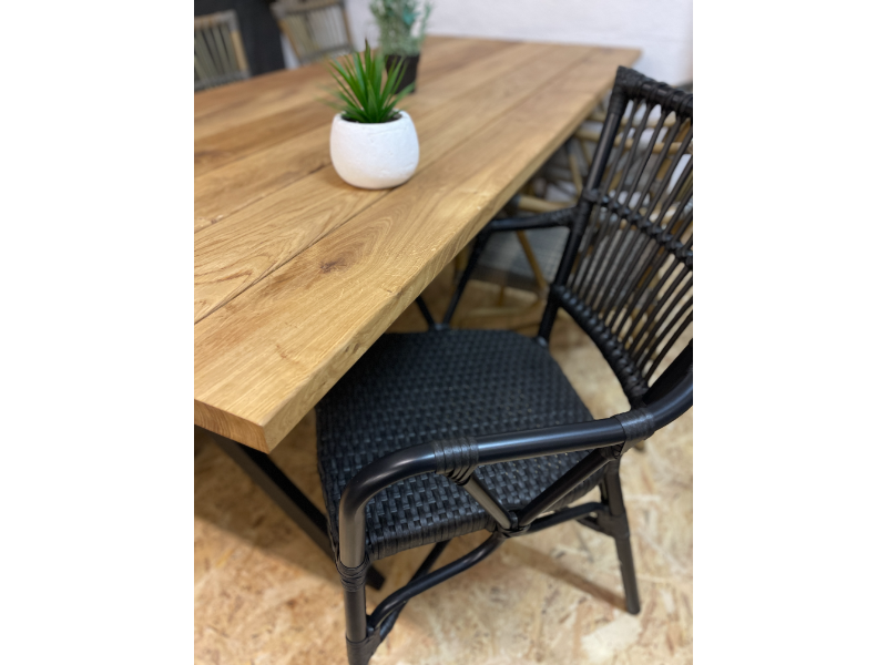 Planke Bord i Dansk massivt Egetræ -Havebord