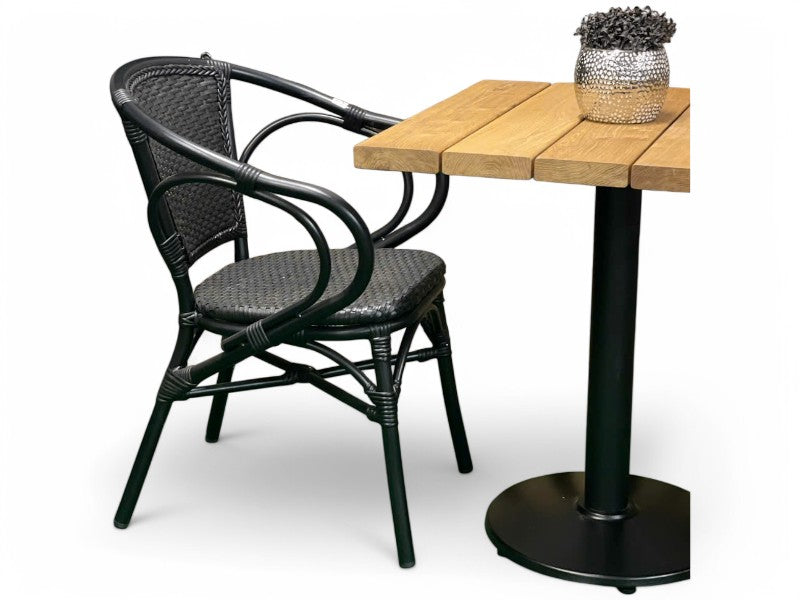 EGETRÆ Planke havebord og 2 cafestole