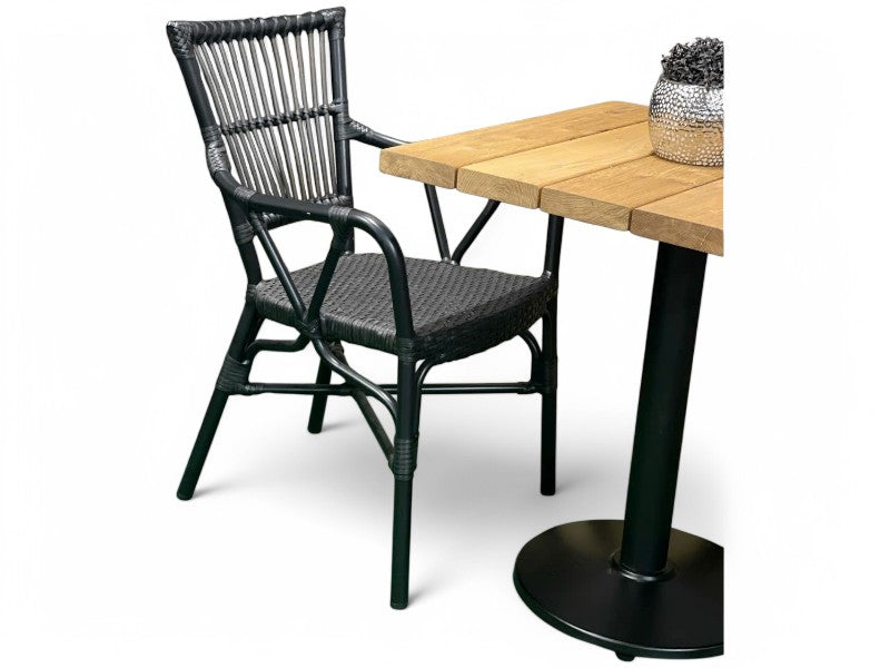 EGETRÆ Planke havebord og 2 Aaron stole