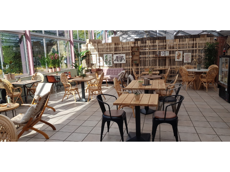Planke Bord i Dansk massivt Egetræ -Cafe bord