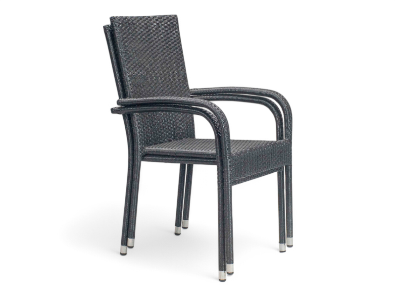 Stabelbar havestol - YORK stol sort