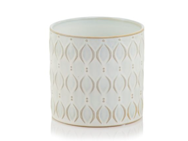 Mabella Urtepotte keramik - creme hvid