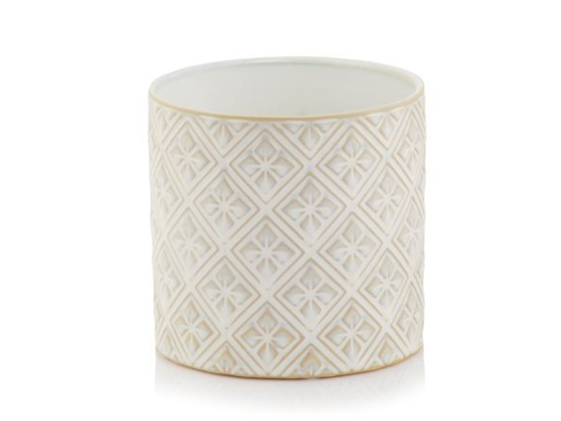 Mabella Urtepotte keramik - creme hvid