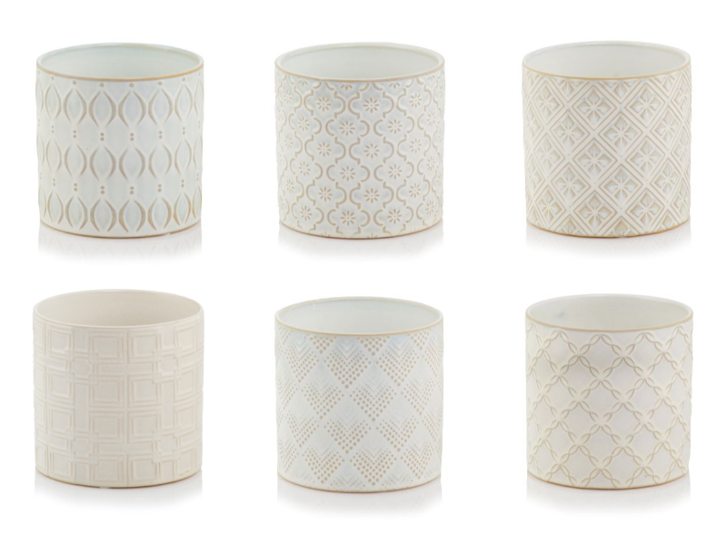 Mabella Urtepotte keramik - creme hvid