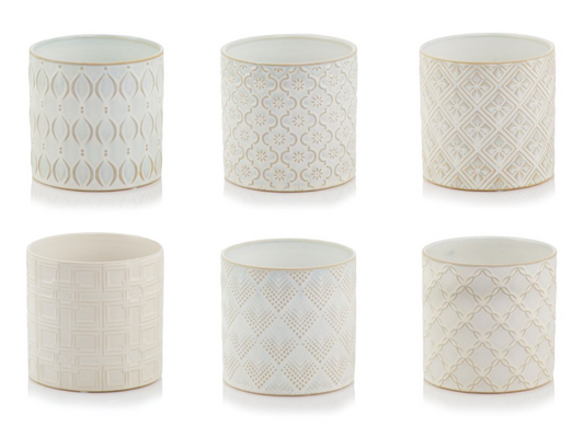 Mabella Urtepotte keramik - creme hvid