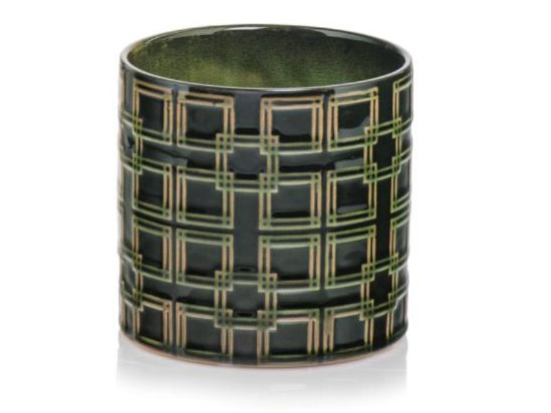 Mabella Urtepotte keramik - Mix mørkegrønt farvet