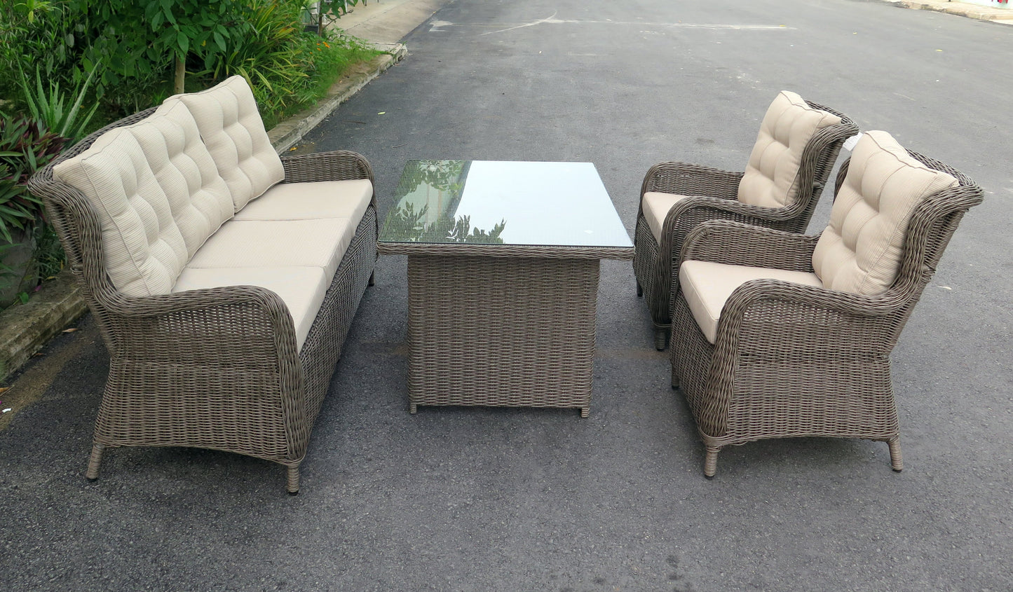 Havemøbler - QUEEN 3 personers loungesofa
