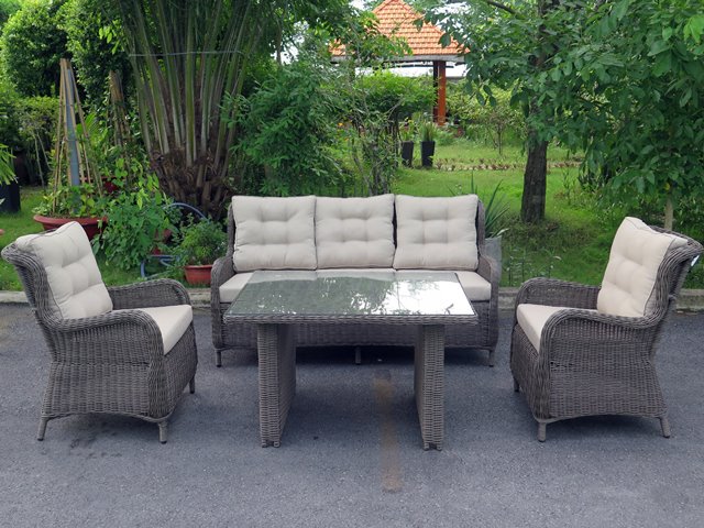 Havemøbler - QUEEN 3 personers loungesofa