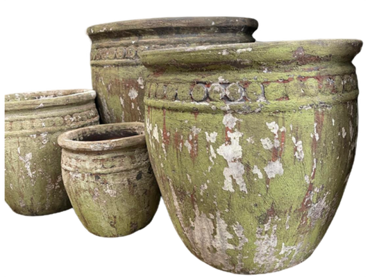 Have krukke MONZA rustik grøn farvet