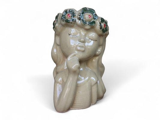 Urtepotte-Pige figur-Grøn 25552