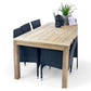 BEDFORD TEAK Havebord 200cm og 6 DOVER stabels havestole