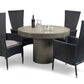 Regend Cementbord Ø150X76CM + 4 Stole med vippefunktion UDSTILLINGSMODELLER