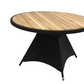 Rundt bord Ø120cmx75cm og 4 sorte stole UDSTILLINGSMODELLER