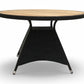 Rundt bord Ø120cmx75cm og 4 sorte stole UDSTILLINGSMODELLER