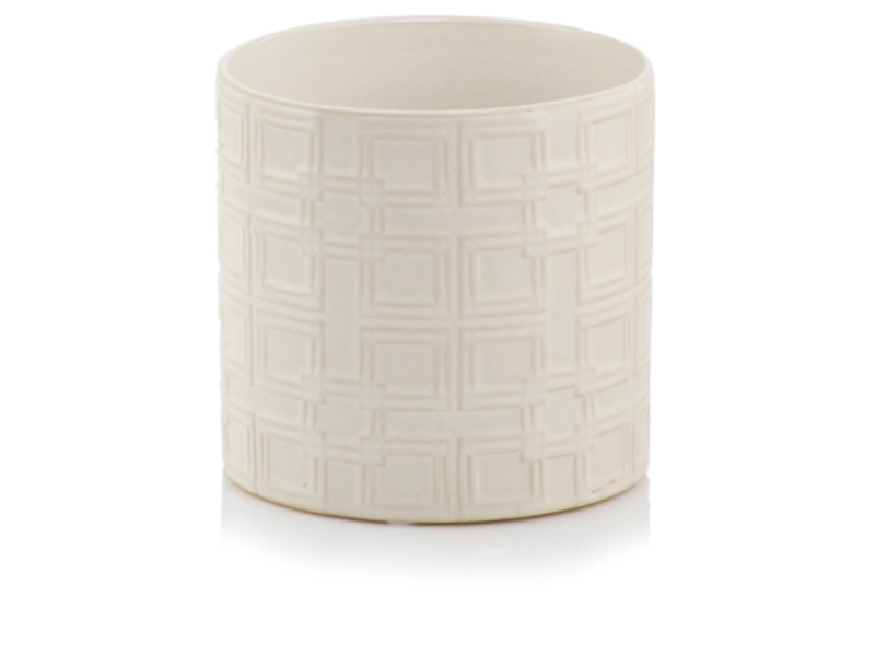 Mabella Urtepotte keramik - creme hvid